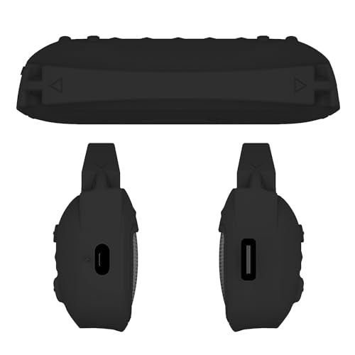 JCHPINE Silicone Cover and Carrying Case for Bose SoundLink Flex Speaker | Protective Cases with Handle and Shoulder Strap, Soft Silicone Cover and Hard Travel Case (Black) - color: Black Case