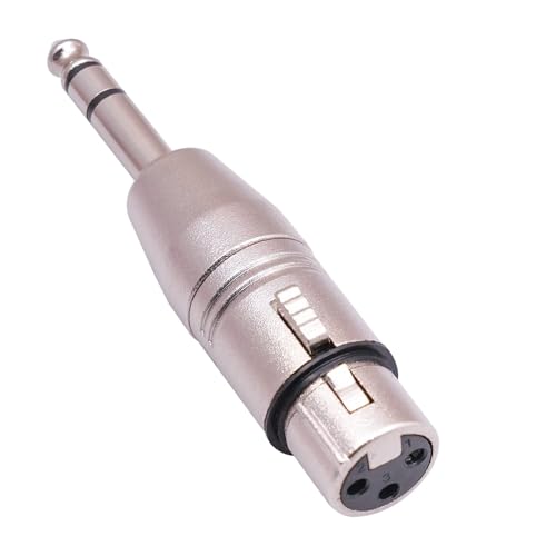 4 Pack XLR Female to 1/4" TRS Adapter, Balanced Female XLR to Quarter Inch 6.35mm Male Adapters