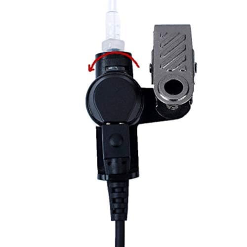 10 PCS CLS1110 Acoustic Tube Surveillance Earpiece/Headset with PTT and Mic for Motorola Walkie Talkie RDM2070d CP200 CP200d CLS1410 CLS1413 CLS1450 Radio - color: Black - 10 Pack