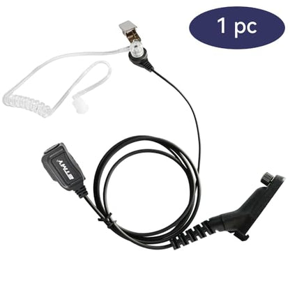 ETMY Covert Acoustic Tube Earpiece with Mini PTT Mic, Compatible with Motorola APX 6000/7000/8000, XPR 7550/7550e, P82/P86 Series Two-Way Radio (1)