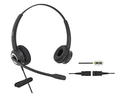 RJ9 Cisco Wired Office Phone Headset HD Voice for Cisco Phones 6851 6861 7945g 7962g 8811 8841 8845 8851 8861 8961 9951 Series Model,Plus 3.5mm Adapter for Smartphone - size: RJ9 Duo for Cisco