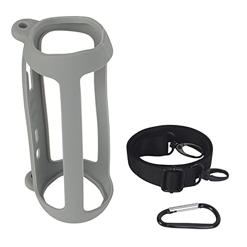 Case for JBL flip 6,JOYSOG Silicone Carrying Case Protect Pouch Sleeve Protector Cover Travel Bag with Shoulder Strap for JBL FLIP 6 Bluetooth Speaker (Grey) - color: Grey