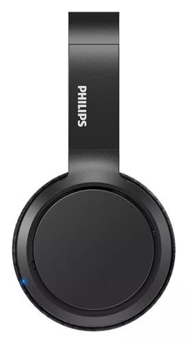 Philips H5205 Over-Ear Wireless Headphones with 40mm Drivers, Lightweight Cushioned Headband, Black - color: Black