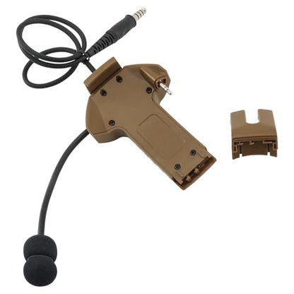 Microphone & PTT for Walker's Razor Noise Cancelling Headphones Airsoft (Coyote Brown) - color: Coyote Brown