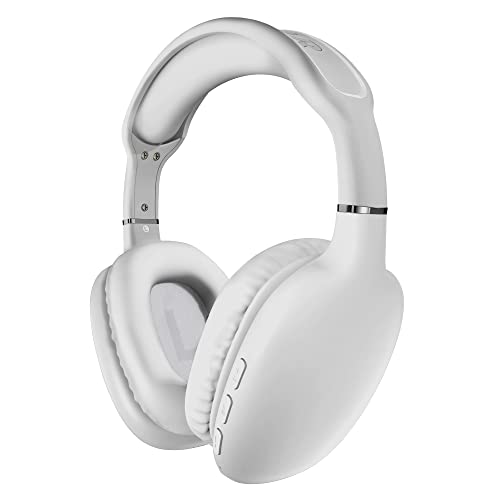 HyperGear Over-Ear Headphones - Wireless Bluetooth Headphones with Noise Isolation, Built-in Mic, Soft Memory Foam Cups for All-Day Comfort, White - color: White
