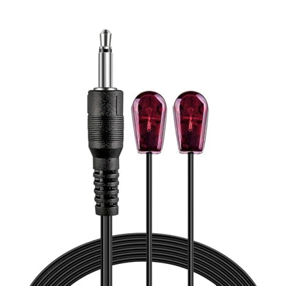 TNP 듀얼 IR 이미터 케이블, AV 수신기 및 TV용 3m 3.5mm 익스텐더 | 케이블 박스, Xbox One 및 숨겨진 홈 시어터 장치용 2개의 접착 눈이 있는 적외선 블래스터 연장 케이블 - size: 2 IR Eye Emitter