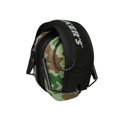 Walker's Razor Slim Electronic Muff - color: Green Duck Camo, size: One Size