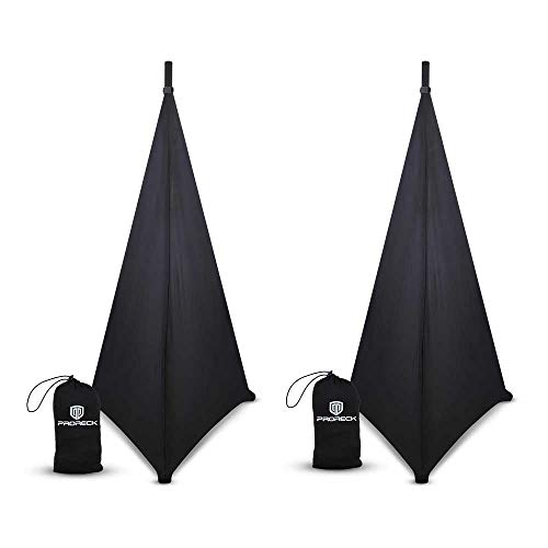 PRORECK Speaker Stand Cover Tripod Stand Skirt Skrim 360 Degree Cover Black x 2 - color: TWO PACK-BLACK