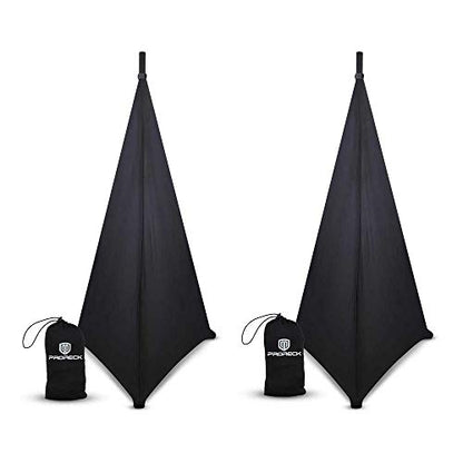 PRORECK Speaker Stand Cover Tripod Stand Skirt Skrim 360 Degree Cover Black x 2 - color: TWO PACK-BLACK