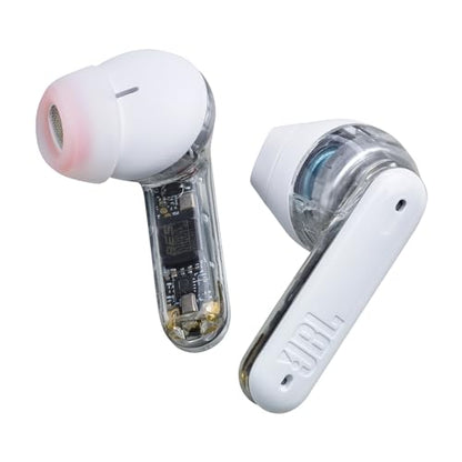 JBL Tune Flex True Wireless with Active Noise Cancelling in-Ear Earbuds - Ghost Edition White (Renewed)