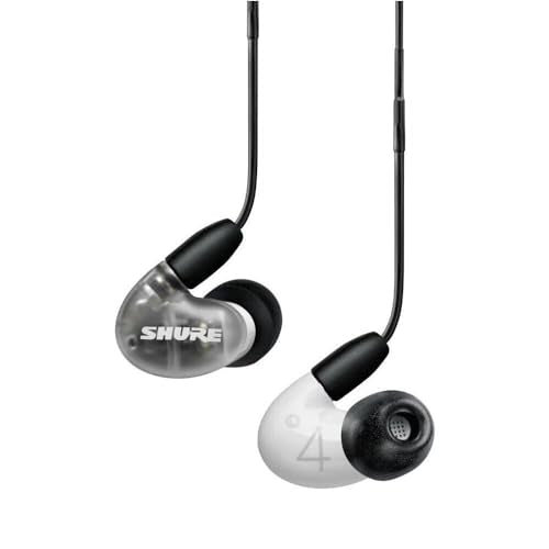 Shure AONIC 4 Wired Sound Isolating Earbuds, Detailed Sound, Dual-Driver Hybrid, Secure In-Ear Fit, Detachable Cable, Durable Quality, Compatible with Apple & Android Devices - White - color: White