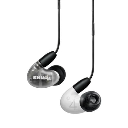 Shure AONIC 4 Wired Sound Isolating Earbuds, Detailed Sound, Dual-Driver Hybrid, Secure In-Ear Fit, Detachable Cable, Durable Quality, Compatible with Apple & Android Devices - White - color: White