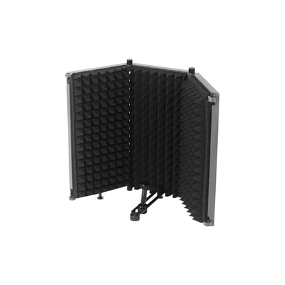 Microphone Isolation Shield with Sound Absorbing Panel – Vocal Recording Diffuser/Noise Deadening for Studio/Home Recording Gear