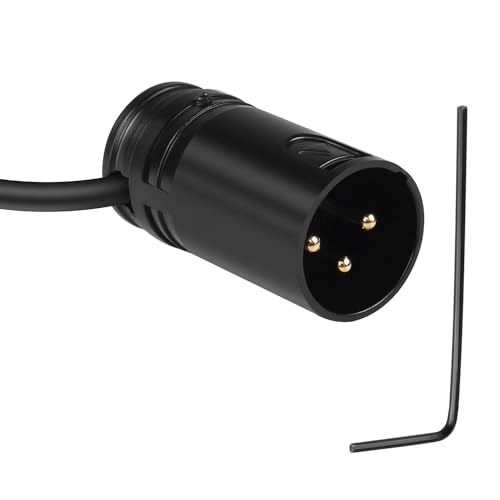 QIANRENON Compact XLR Microphone Solder Adapter - Gold Plated 3Pin Male Connector, Adjustable 90 Right Angle Audio Plug for DIY Thin Cable Corner Connection, Includes Spanner - style: Male