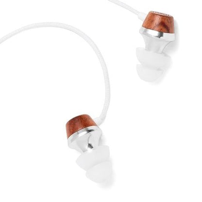 Symphonized ALN Premium Genuine Wood in-Ear Noise-isolating Headphones, Earbuds, Earphones with Mic (White) - color: White
