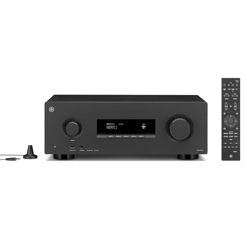 Yamaha RX300A 5.2-Channel Home Theater AV Receiver with Dolby Atmos, 4K120/8K HDMI and Bluetooth Multipoint (Black)