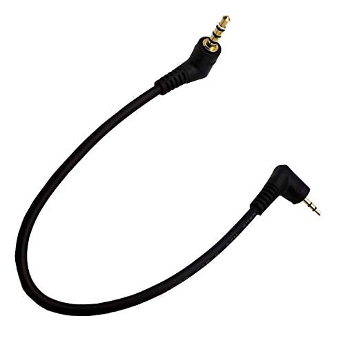 10inch 2.5mm to 3.5mm Stereo Audio Cable,90 Degree Right Angle 3.5mm 4 Pole Male to 2.5mm 3 Pole Male Headset Stereo Audio Aux Extender Stereo Jack Cable,Gold Connector