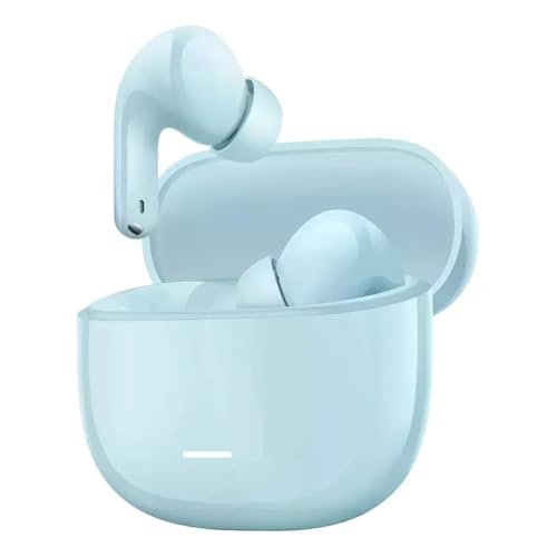 XIAOMI Redmi Buds 8 액티브, 세미 인이어 디자인의 무선 이어폰, 14.2mm 티타늄 다이어프램 드라이버, 블루투스 5.4, 37H 긴 배터리 수명, 듀얼 마이크 AI 노이즈 캔슬링, 구글 패스트 페어, 블루 - style: Buds 8 액티브 블루