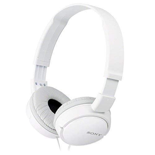Sony Over On Ear Best Stereo Extra Bass Portable Headphones Headset for Apple iPhone iPod/Samsung Galaxy / mp3 Player / 3.5mm Jack Plug Cell Phone (White)