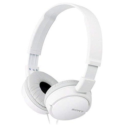 Sony Over On Ear Best Stereo Extra Bass Portable Headphones Headset for Apple iPhone iPod/Samsung Galaxy / mp3 Player / 3.5mm Jack Plug Cell Phone (White)