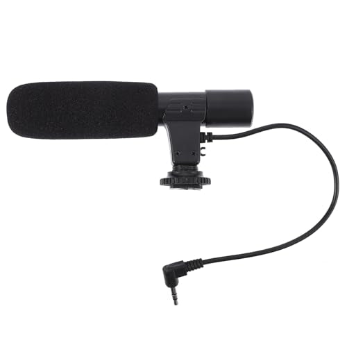 Homoyoyo Professional Camera Microphone with Stereo Plug for DSLR and Smartphone High-Sensitivity Interview Mic for Photography Vlogging and Digital Video Recording