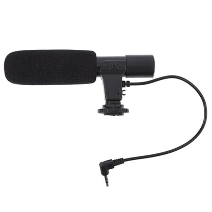 Homoyoyo Professional Camera Microphone with Stereo Plug for DSLR and Smartphone High-Sensitivity Interview Mic for Photography Vlogging and Digital Video Recording