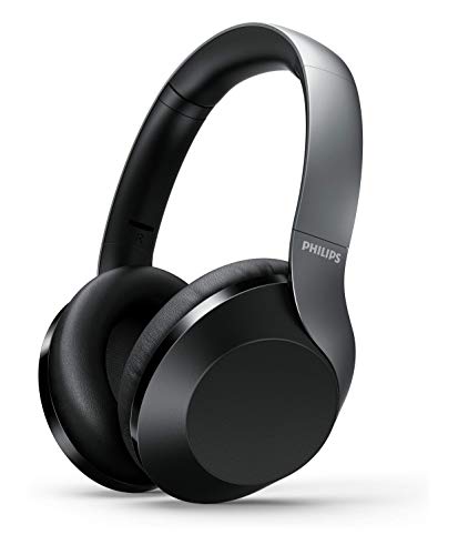 Philips PH805 Active Noise Canceling (ANC) Over Ear Wireless Bluetooth Performance Headphones w/ Hi-Res Audio, Comfort Fit and 30 hours of playtime (TAPH805BK) - style: ANC | 30 hrs batt