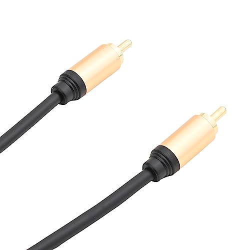 Upgraded Audio Video Cable,RCA Coaxial Cable with Male to Male 24K Gold Plated Plug,Video/Audio AV Extension Shielded Cord for Subwoofer Rear View Parking Camera (5m/16ft) - size: 5m/16ft