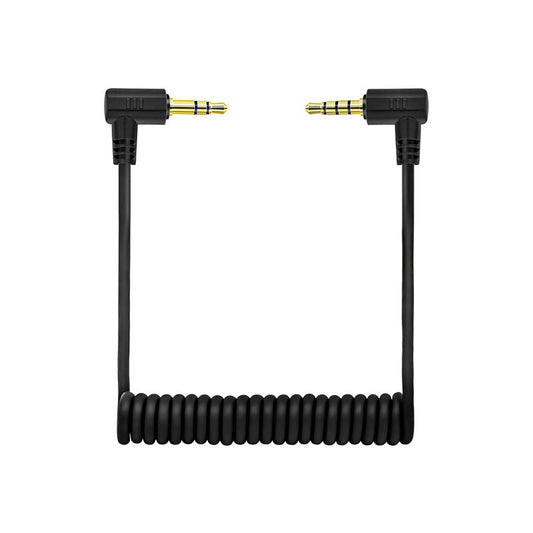 Foto&Tech Male Coiled Microphone Patch Cable Audio Adapter Compatible with iOS Android Phones Tablet to Rode VideoMic Go BOYA Other External Mic (3.5mm TRS to TRRS) - style: (3.5mm TRS to TRRS)