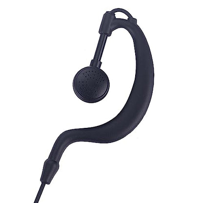 VX-261 Earpiece with mic PTT for Motorola Vertex Standard Radio EVX-261 VX-231 EVX-531 EVX-534 VX-180 VX-298 VX-350 VX-351 G Shape Spring Wire Ear-Hook Headset, 2 Pack