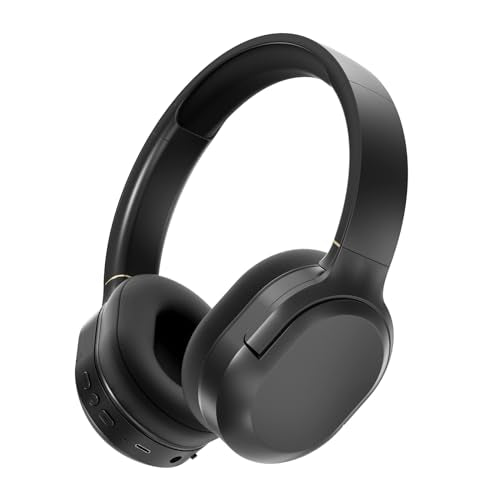 Wireless Noise Cancelling Headphones, Black for Travel,Home,Office | Comfortable Protein Ear Pads, Built-in Mic,30H Playtime,Bluetooth 5.3,Deep Bass Lightweight Active Noise Cancelling Headset - color: black A