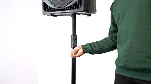 Rockville RVCS2 Heavy-Duty Tripod Crank-Up DJ PA Speaker Stand with Bag | 48-78" Adjustable Height, 100 lb Capacity, 39" Tripod Base, Steel and Aluminum Construction, 1.38" Pole, 9.5 lb Weight