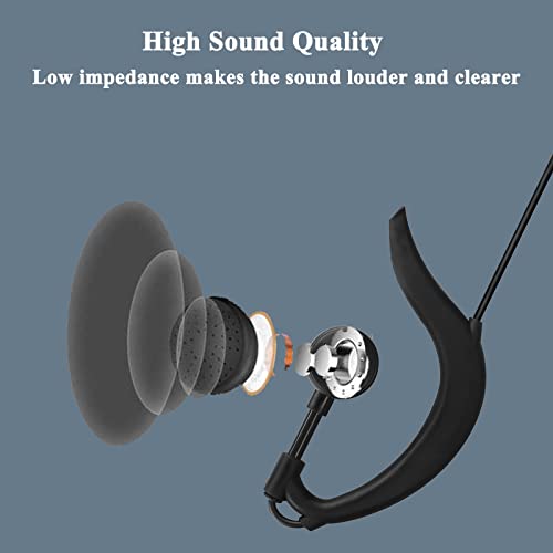 Retevis Hands Free Two Way Radio Headset with Mic, for RT22/RT68/RT21/H777/RT27 | VOX, Coil, G-Type Earhook, Compatible with Pxton, Baofeng BF-888S, Kenwood Walkie Talkie, Walkie Talkie Earpiece(1 Pack)