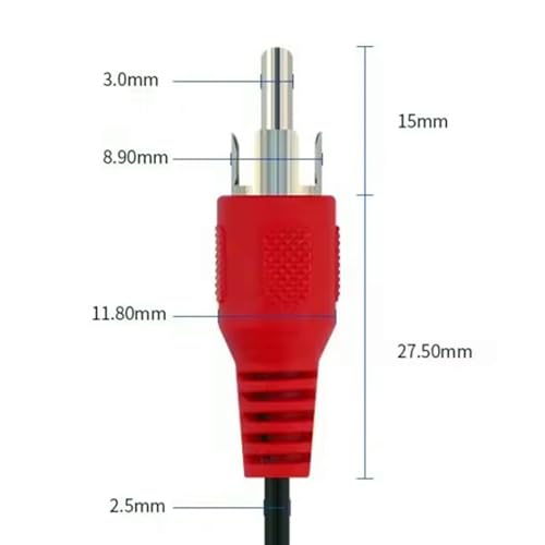 ALINNA GRLRCR 3.5mm Audio Cable Male to 2 RCA Male Stereo Audio Y Cable Adapter 50cm (2 Pack) - size: 3.5mm Male to 2 RCA Male