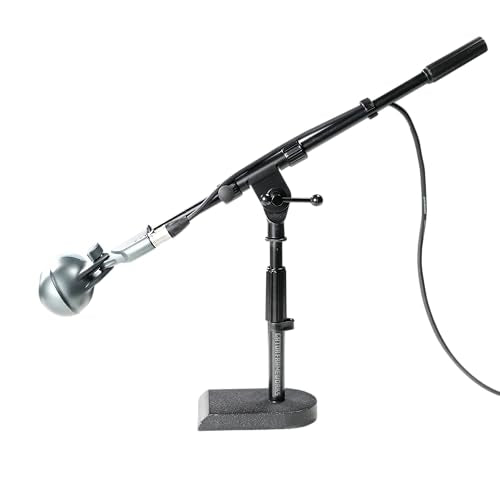 Gator Frameworks Rok-It Series Low-Profile Microphone Stand with 16" Adjustable Boom Arm, Ideal for Bass Drums and Guitar Amps (RI-MIC-200) - style: Low-Profile Microphone Stand