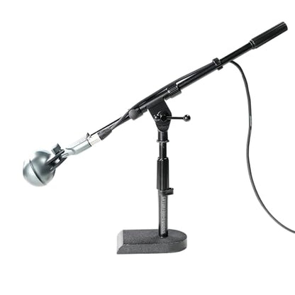 Gator Frameworks Rok-It Series Low-Profile Microphone Stand with 16" Adjustable Boom Arm, Ideal for Bass Drums and Guitar Amps (RI-MIC-200) - style: Low-Profile Microphone Stand