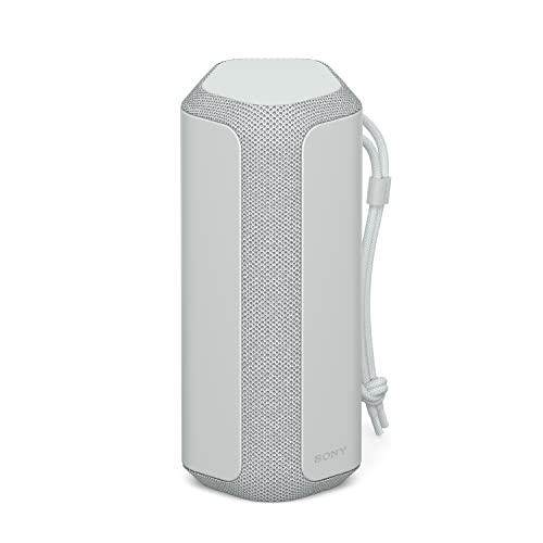 Sony SRS-XE200 X-Series Wireless Ultra Portable-Bluetooth-Speaker, IP67 Waterproof, Dustproof and Shockproof with 16 Hour Battery and Easy to Carry Strap, Light Gray - color: Light Gray