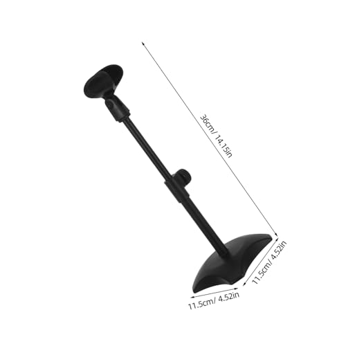 Adjustable Desktop Mic Stand round Base for Handheld and Heavyweight Microphones, Portable and Heavy-duty Abs and Iron Construction, for Lectures and Video Conferences