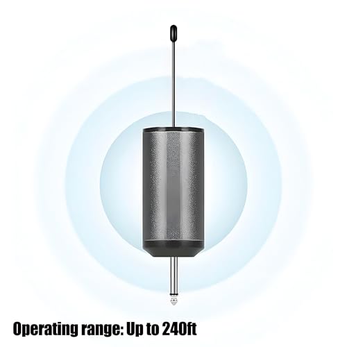 Wireless Lapel Microphone, UHF Lavalier Microphone System, Clip-on Lapel Mic with Bodypack Transmitter, Headset Mic, Receiver for Vlogging, Singing, 1/4" Output