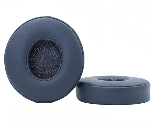 Headphone Replacement Ear Pad Cover Compatible with Beats by Dre Solo3 Solo2 Wired Wireless Headphones Protein Leather Memory Foam Headphone Cushion Ear Muffs-Titanium Color - color: titanium color