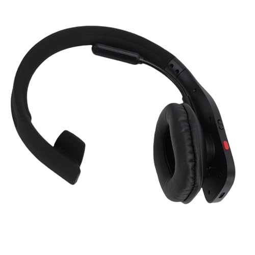 Goshyda Trucker Bluetooth Headset AI Noise Canceling Mic Mute Key Single Ear Wireless Headphones for Truck Driver Video Conference