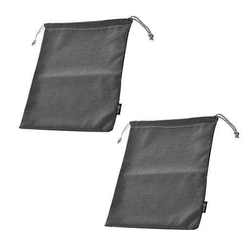 Cosmos 2 Pcs Portable Headphone Carrying Bag Travel Headset Storage Pouch Soft Drawstring Headphone Case Bag for Over-Ear Headphones Gaming Headset Neckband Earphones (Gray Color)