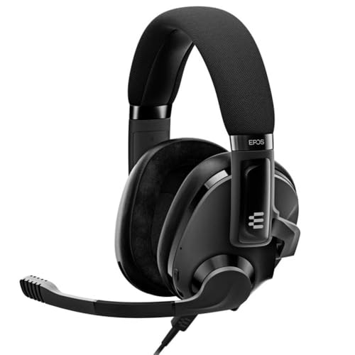 EPOS H3 Hybrid - Closed Acoustic Gaming Headset with Bluetooth - USB-A PC & 3.5mm Console Cable - Dual Microphones - Lightweight - Easy Adjustment - Long Battery Life - Multi-Platform Compatible Black - color: Black, style: Gaming-focused