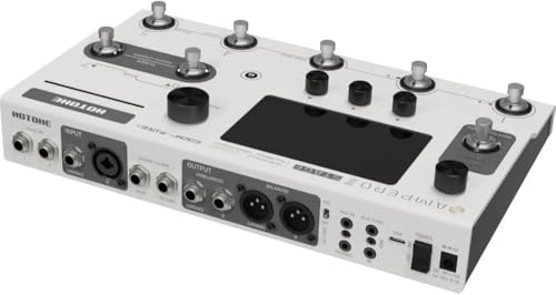 Hotone Ampero II Stage Multi-Effects Pedal Processor Guitar Amp Modeler Cab Simulation Dual Effect Chains w/FX Loop MIDI I/O Stereo OTG USB Audio Interface Tonebird Shure Mic MXR Cable Bundle MP-380