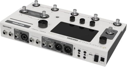 Hotone Ampero II Stage Multi-Effects Pedal Processor Guitar Amp Modeler Cab Simulation Dual Effect Chains w/FX Loop MIDI I/O Stereo OTG USB Audio Interface Tonebird Shure Mic MXR Cable Bundle MP-380