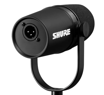Shure MV7X XLR Dynamic Podcast & Recording Microphone - Black | XLR dynamic mic with voice-isolating technology and all-metal build for podcasting and vocal recording - size: Compact, style: XLR