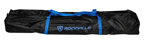 Rockville RVSS2-XLR Adjustable Speaker/Light Stands Pair with XLR Cables | Height Range 47.25"-78.75", Expandable Tripod Legs, Steel Construction, Includes 2 x 20Ft XLR Female to Male Cables