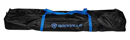 Rockville RVSS2-XLR Adjustable Speaker/Light Stands Pair with XLR Cables | Height Range 47.25"-78.75", Expandable Tripod Legs, Steel Construction, Includes 2 x 20Ft XLR Female to Male Cables