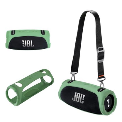 Silicone Cover Case Compatible with JBL Xtreme 3 Portable Bluetooth Speaker, Waterproof Soft Skin Silicone Protective Case for JBL Xtreme 3 Bluetooth Speaker Accessories (Green) - color: Green