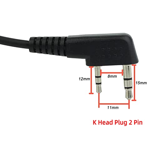 Retevis Walkie Talkie Earpiece with Mic, G Shape, for RT22/RT68/RT21/H777 | Volume Adjust, 2 Pin Compatible with Baofeng, Pxton, Kenwood Two Way Radios, 2 Way Radio Earpiece, Retails, Schools(10 Pack) - style: Volume Adjustable
